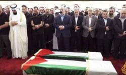 اقامه نماز بر پیکر شهید اسماعیل هنیه با حضور هزاران نفر از مردم قطر