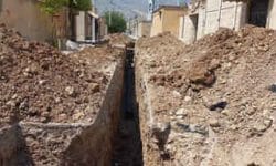عملیات اجرایی شبکه فاضلاب شهر ایوان با ۸۰ درصد پیشرفت در مراحل پایانی است