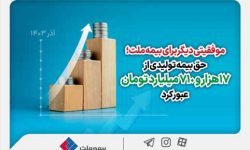 موفقیتی دیگر برای بیمه ملت؛ حق بیمه تولیدی از ۱۷ هزار و ۷۱۰ میلیارد تومان عبور کرد