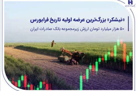 «نیشکر» بزرگ‌ترین عرضه اولیه تاریخ فرابورس/۵۰ هزار میلیارد تومان ارزش شرکت زیرمجموعه بانک صادرات ایران