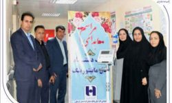 اهدای ۳ دستگاه پایش ضربان قلب جنین به همت کارکنان بانک صادرات استان کرمان