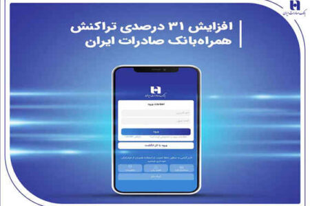 افزایش ۳۱ درصدی تراکنش همراه‌بانک صادرات ایران