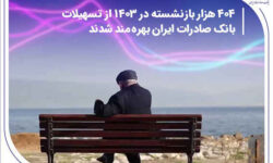 ۴۰۴ هزار بازنشسته در ۱۴۰۳ از تسهیلات بانک صادرات ایران بهرهمند شدند