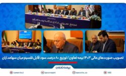 تصویب صورت‌های مالی ۱۴۰۳ بیمه تعاون/ توزیع ۸۰ درصد سود قابل تقسیم میان سهامداران