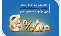 حفظ سهم بیش از ۵۰ درصدی چک‌های دیجیتال نظام بانکی برای «چکنو» بانک صادرات ایران