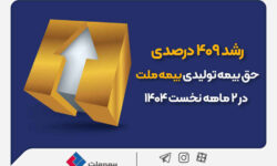 رشد ۴۰۹ درصدی حق‌بیمه تولیدی بیمه ملت در ۲ ماهه نخست ۱۴۰۴