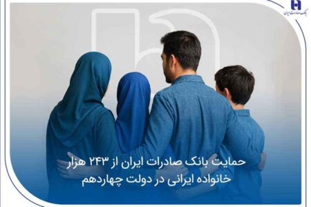 حمایت بانک صادرات ایران از ۲۴۳ هزار خانواده ایرانی در دولت چهاردهم