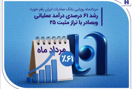 رشد ۶۱ درصدی درآمد عملیاتی وبصادر با تراز مثبت ۲۵