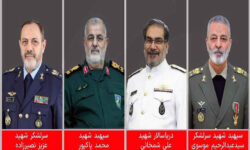 جمعی از فرماندهان نیروهای مسلح به همرزمان شهیدشان پیوستند