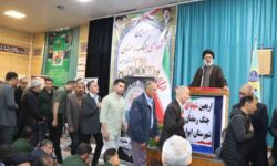 حضور کارکنان مخابرات منطقه ایلام در مراسم اربعین دانشمند شهید سردار دکتر افشار خسروی