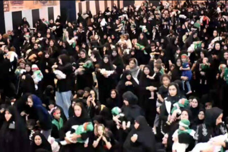 نذر نوزادان ایلامی به یاد خردسال‌ترین شهید و سرباز کربلا