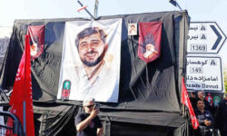 پیکر داماد شهید رهبر انقلاب بر دوش شاگردان و اهالی منطقه کن تهران تشییع شد+ فیلم